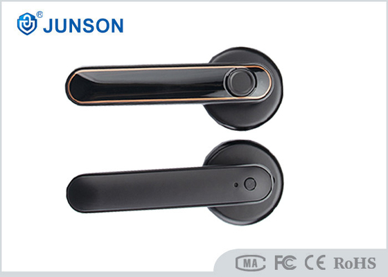 Kavisli Kol Parmak İzi Kapı Kilidi Siyah Renk Bluetooth Tuya Uygulaması