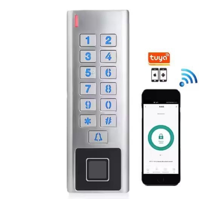 Tuya Uygulaması Su Geçirmez Metal Kasa WIFI RFID Akıllı Kilit Parmak İzi Erişim Kontrolü