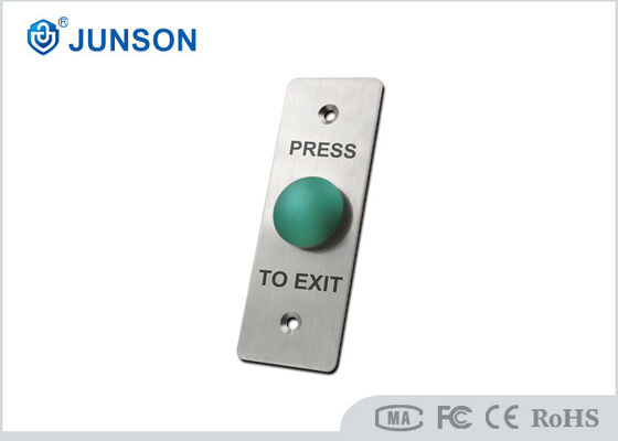 JUNSON JS-DM403 Dome Emergency Exit Push Button Stainless Steel 12V DC NO NC 115x40mm Wide Plate