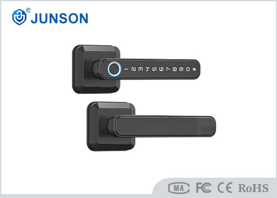 Hızlı Kilit Tanımlama ile Siyah Kare Kolu Parmak İzi Kapı Kilidi Tuya APP