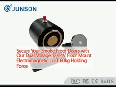 Duman geçirmez kapılarınızı ikili voltajlı 12/24V zemin montajlı elektromanyetik kilitle koruyun.